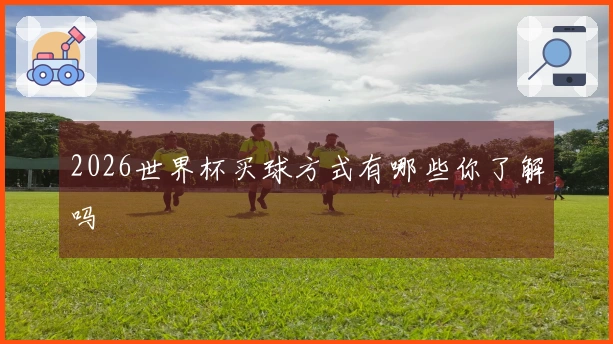 2026世界杯买球方式有哪些你了解吗